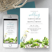 Aquarelle Floride Destination Mariages Invitations