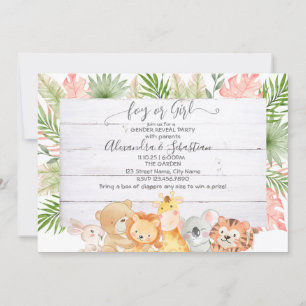 Aquarelle Forêt Animaux Genre Reveillez Invitation