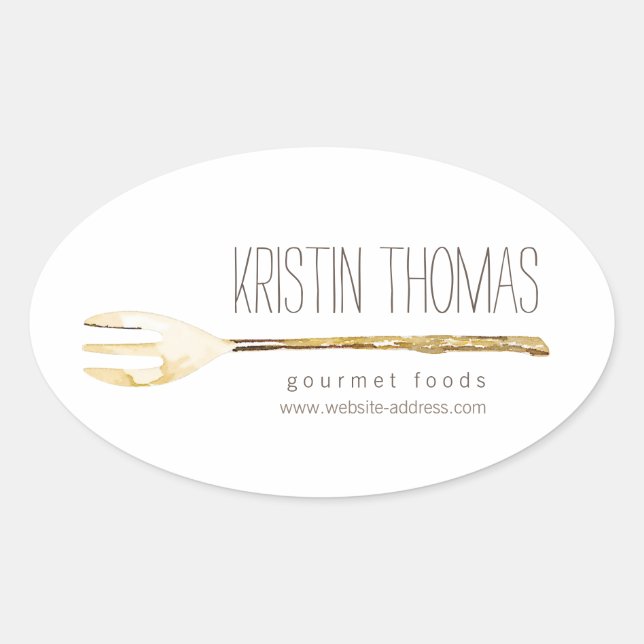 Aquarelle Fork, Chef, Autocollants (Devant)