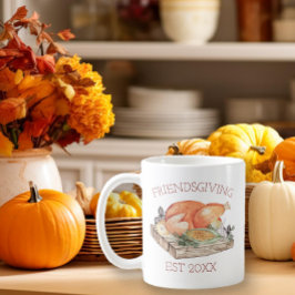 Aquarelle Friendsgiving Turkey Mug