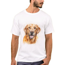Aquarelle Golden Labrador Retriever Dog T-Shirt
