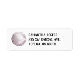 Aquarelle Golf Retourner l'adresse Étiquettes