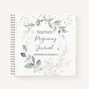 Aquarelle Green Gold Foliing Journal de grossesse