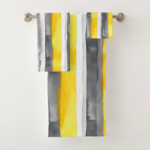 Aquarelle gris jaune blanc rayé