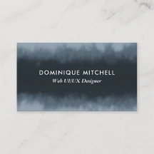Aquarelle gris moderne Carte de visite personnalis