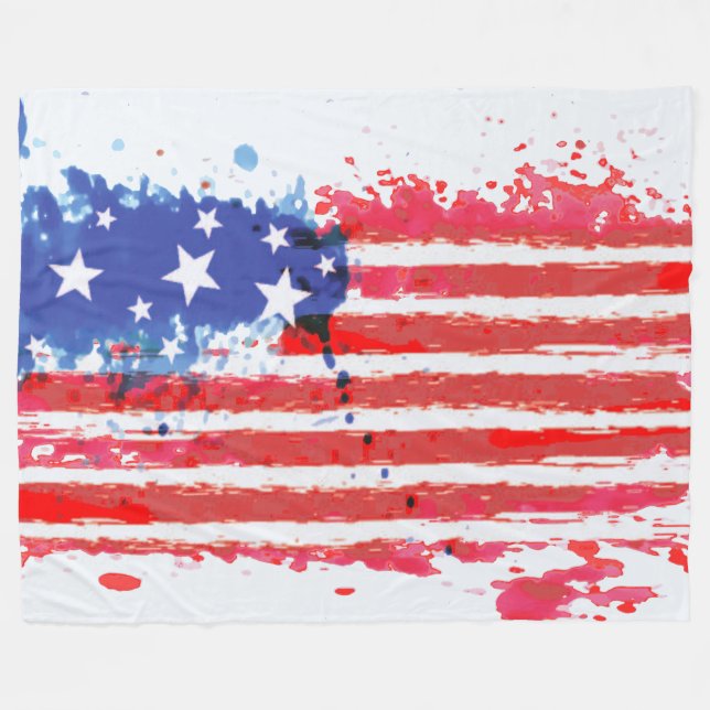 aquarelle grunge American Flag couverture (Devant (Horizontal))