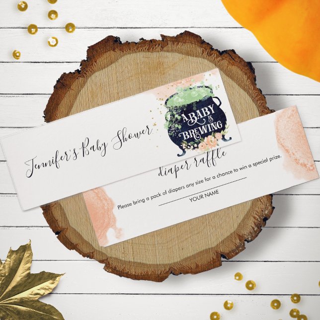 Aquarelle Halloween Baby shower Déchets Raffin (Créateur téléchargé)