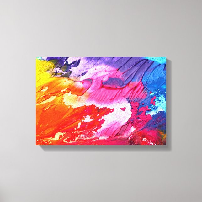 Aquarelle, helle Farben, abstrakte Kunstwerke, Leinwanddruck (Vorderseite)