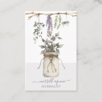 Aquarelle Herbes Herbaliste Plante Carte de visite