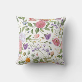 Aquarelle hiver Coussin floral