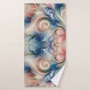 Aquarelle Imaginaire Floral Pastel Bleu & Crème