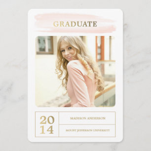 Aquarelle Invitation de la fête de graduation