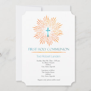 Aquarelle  Invitations de la première communion de