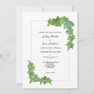 Aquarelle Ivy Trim Faire-part de mariage