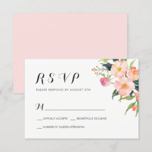 Aquarelle Jardin botanique Floral Réponse RSVP
