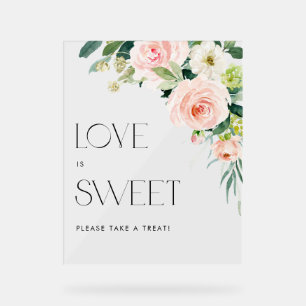Aquarelle Jardin Fleurs Mariage L'amour est doux