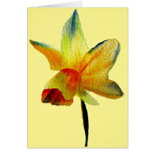 Aquarelle jonquille jaune art Fleur de printemps