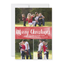 Aquarelle Joyeux Noël | Carte photo de vacances