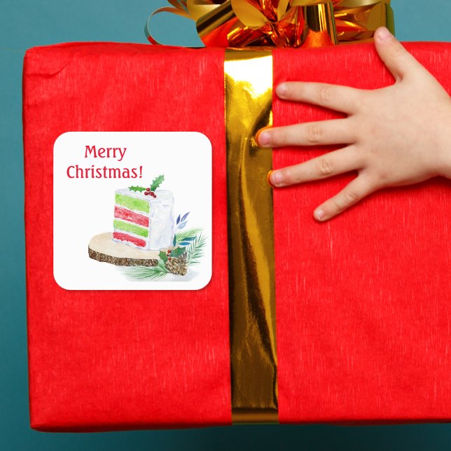 Aquarelle Joyeux Stickers de gâteau en couche de N (Créateur téléchargé)