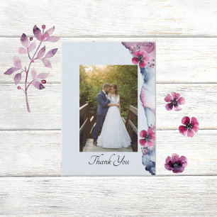 Aquarelle Julia Floral Carte de remerciements