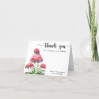 Aquarelle ladybug - merci baby shower