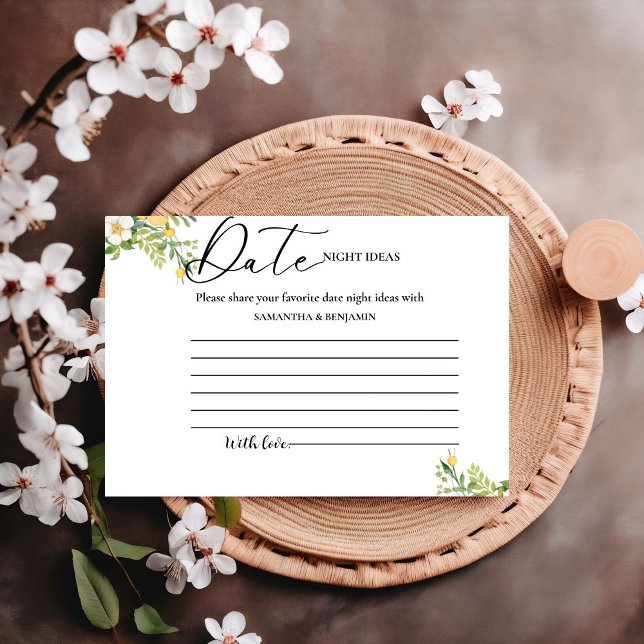 Aquarelle Lemon date nuit idées Conseil Carte (Créateur téléchargé)