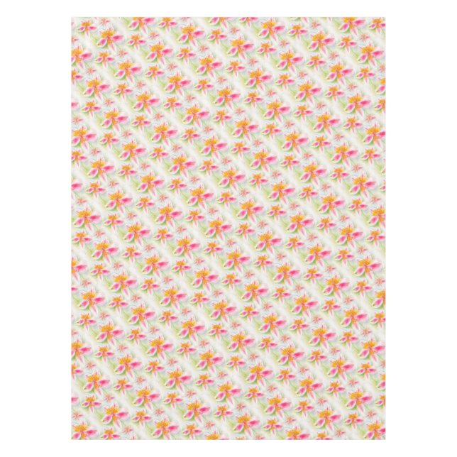 Aquarelle Lily Alstroemeria péruvienne nappe (Devant)