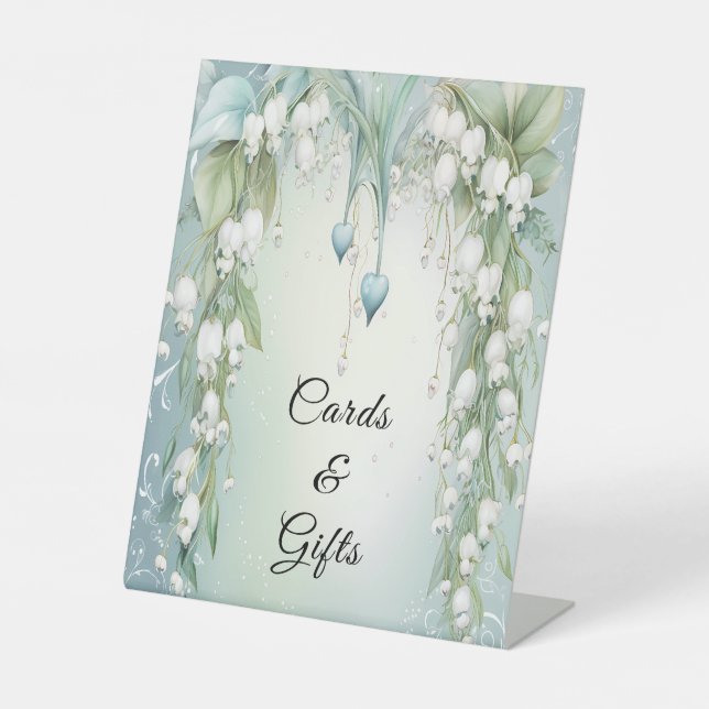 Aquarelle Lily de la Vallée Tabletop Signes (Recto)