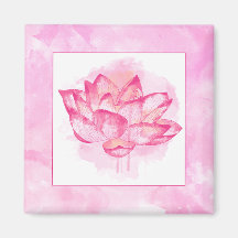 Aquarelle Lotus Magnet