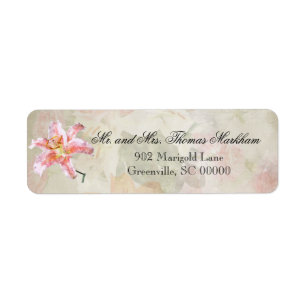 Aquarelle Lys Étiquettes de adresse personnalisés