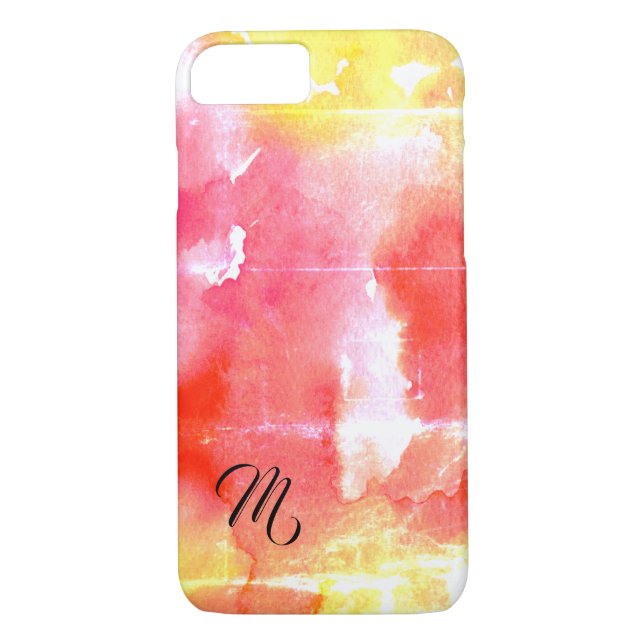Aquarelle magique Monogramme Art iPhone / coque ip (Dos)