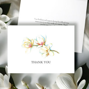Aquarelle Magnolia Flower Carte de remerciements f