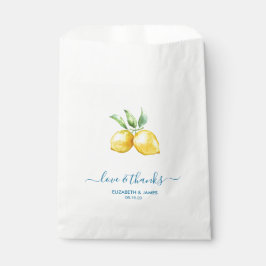 Aquarelle Mariage citron Favoriser Sacs