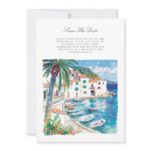 Aquarelle méditerranéenne Enregistrer la carte Dat