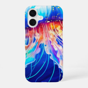 Aquarelle méduse dans la mer iPhone 16 Coque