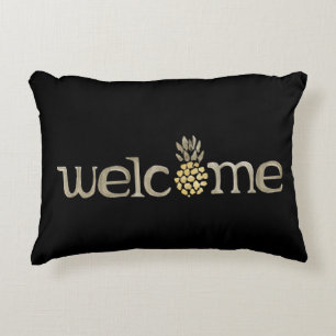Aquarelle mignonne Aiguille Bienvenue Coussin Acce