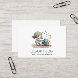 Aquarelle mignonne Carte de visite de bébé