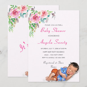 Aquarelle mignonne C'est une invitation Baby showe