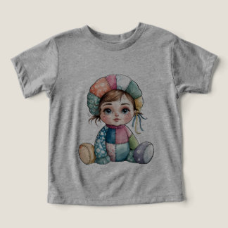 Aquarelle mignonne Patchwork bébé Femme de neige