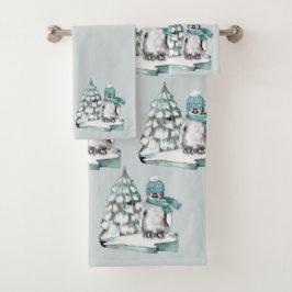 Aquarelle mignonne Pingouin arctique Pine des neig