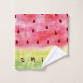 Aquarelle mignonne Rouge Vert pastèque Enfants per