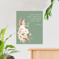 Aquarelle minimaliste Floral personnalisé Poster