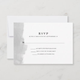 Aquarelle minimaliste moderne gris RSVP