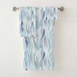 Aquarelle moderne Bleu Vague Motif