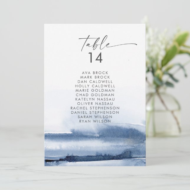 Aquarelle moderne | Cartes Bleues pour le tableau  (Debout devant)