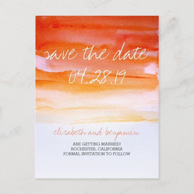 Aquarelle moderne enregistrer les cartes postales  (Devant)