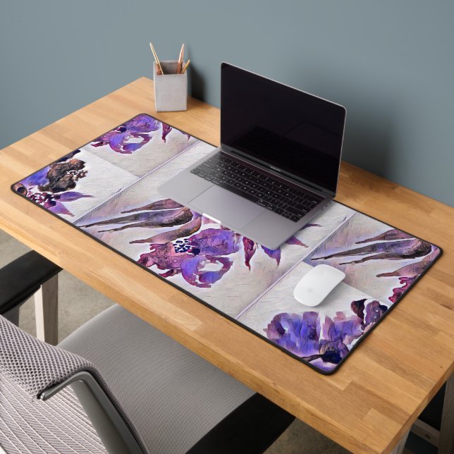 Aquarelle moderne et artistique violet et violet (Bureau 2)