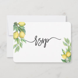 Aquarelle moderne Lemon Mariage tropical RSVP