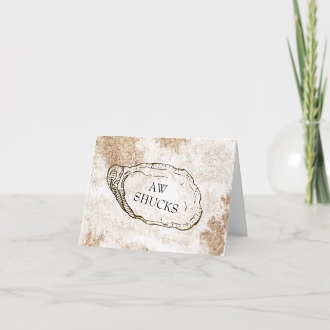 Aquarelle moderne Oyster Beach Merci de mariage (Devant)