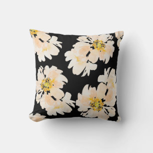 Aquarelle moderne Peony rose floral oreiller à lan